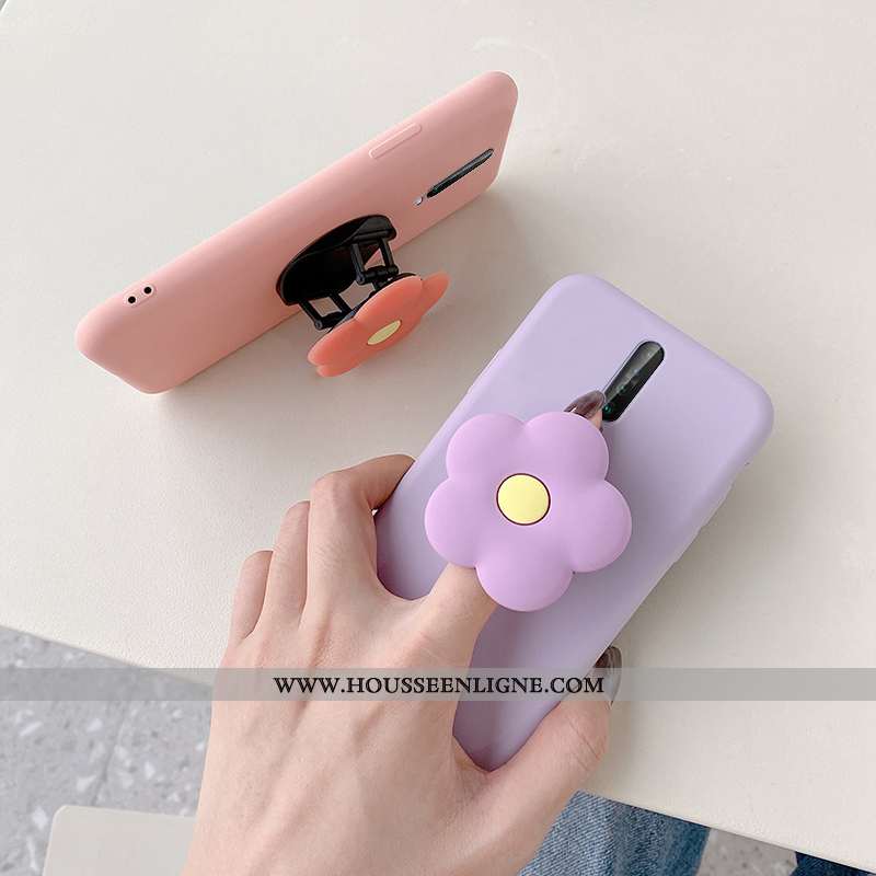 Housse Xiaomi Mi 9t Pro Créatif Fluide Doux Silicone Rouge Étui Coque Fleur Violet