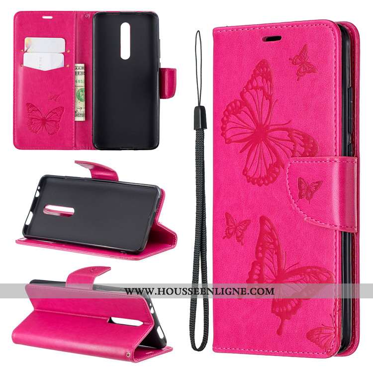 Housse Xiaomi Mi 9t Pro Cuir Silicone Clamshell Protection Rouge Rose Téléphone Portable