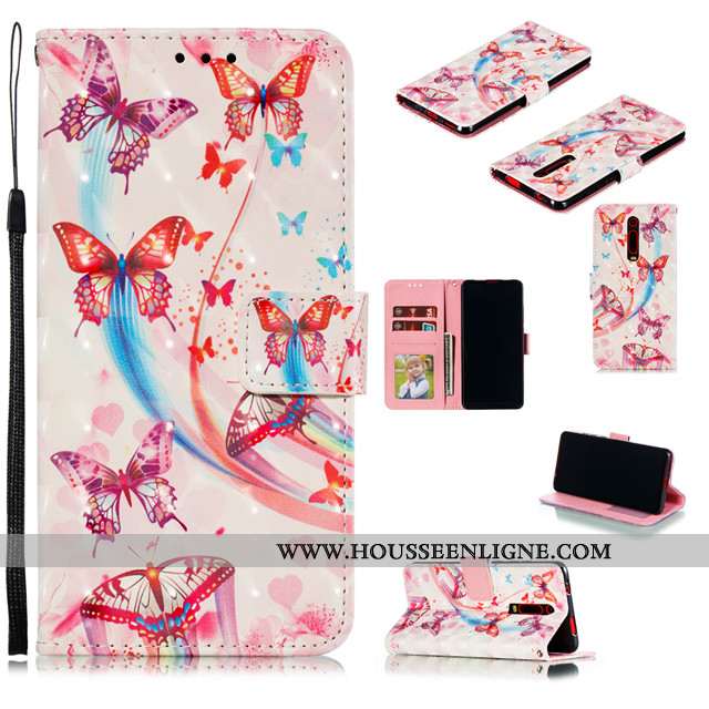 Housse Xiaomi Mi 9t Pro Cuir Silicone Incassable Peinture Tout Compris Rose Coque