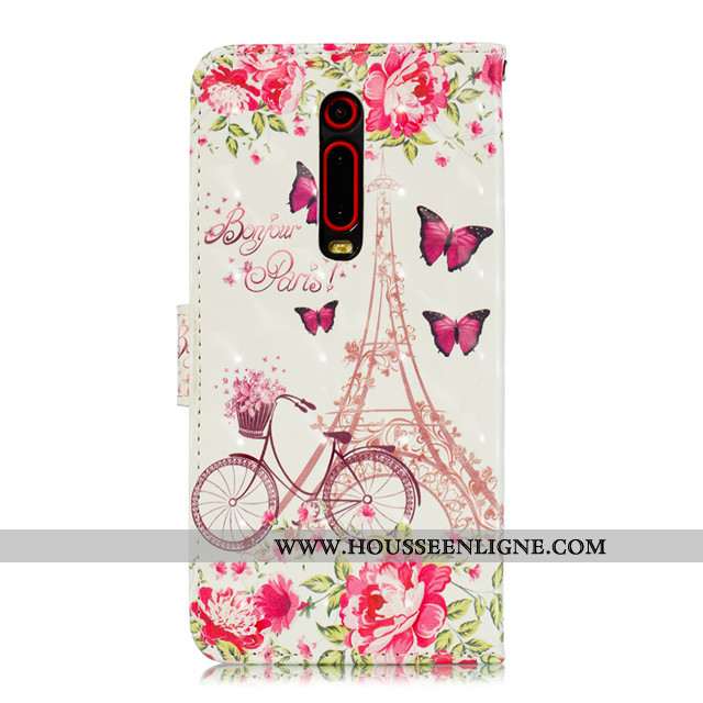Housse Xiaomi Mi 9t Pro Cuir Silicone Incassable Peinture Tout Compris Rose Coque