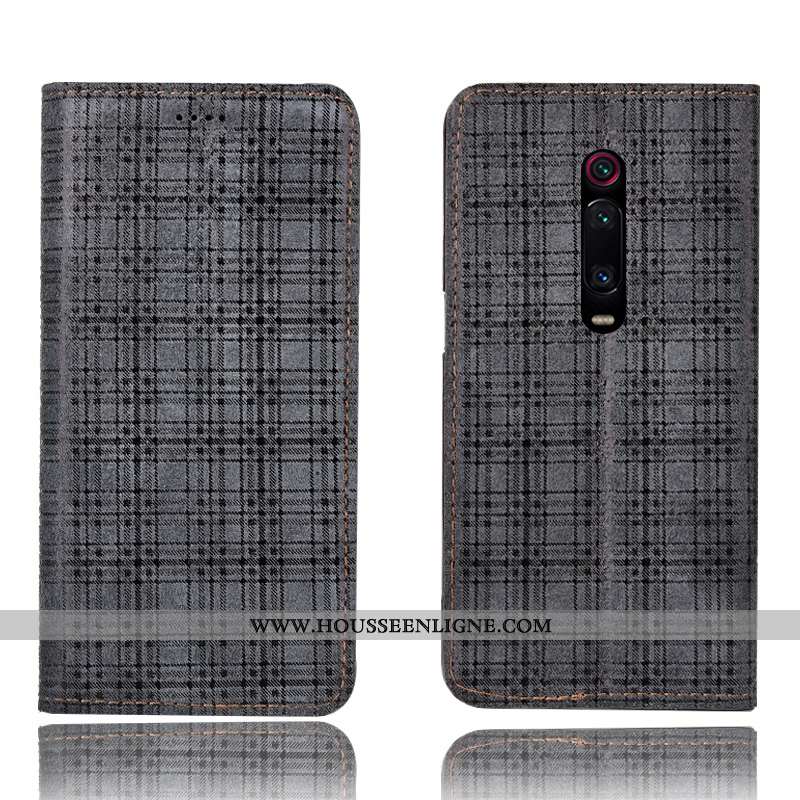 Housse Xiaomi Mi 9t Pro Cuir Véritable Protection Rouge Téléphone Portable Incassable Velours