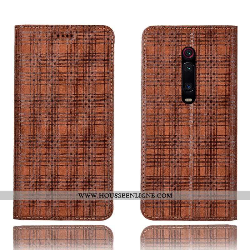 Housse Xiaomi Mi 9t Pro Cuir Véritable Protection Rouge Téléphone Portable Incassable Velours
