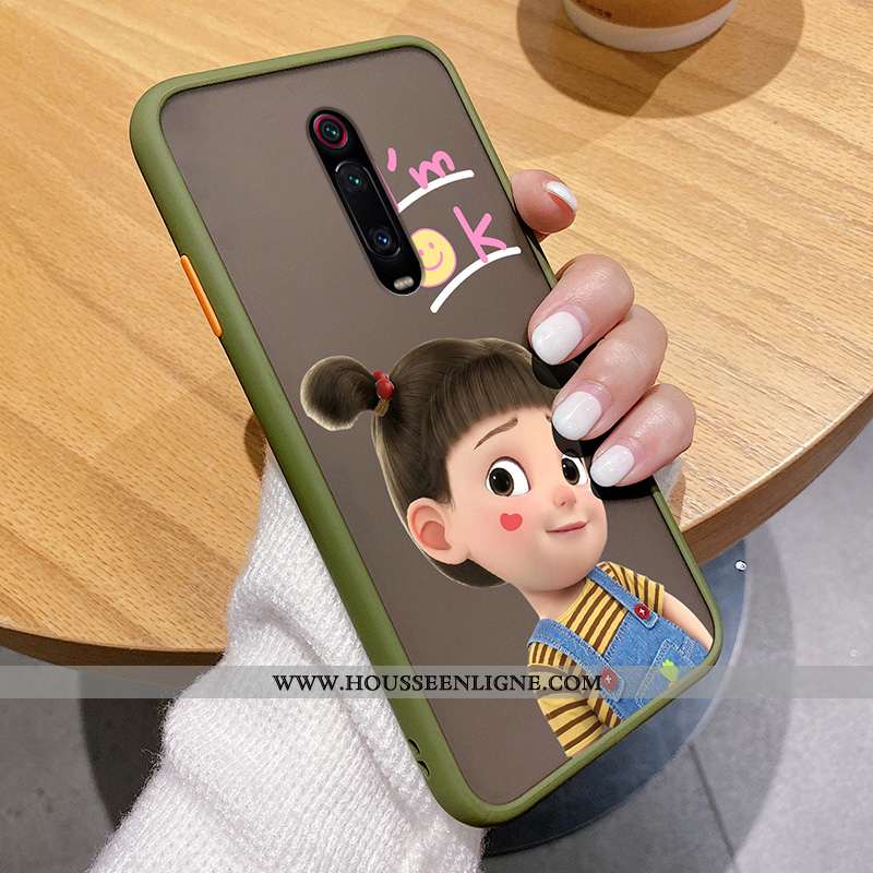 Housse Xiaomi Mi 9t Pro Délavé En Daim Personnalité Incassable Difficile Téléphone Portable Net Roug
