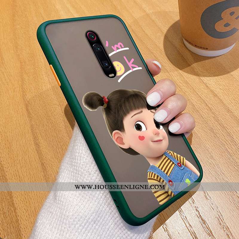 Housse Xiaomi Mi 9t Pro Délavé En Daim Personnalité Incassable Difficile Téléphone Portable Net Roug