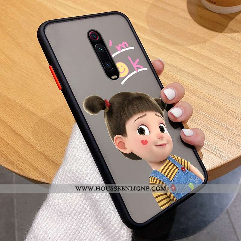 Housse Xiaomi Mi 9t Pro Délavé En Daim Personnalité Incassable Difficile Téléphone Portable Net Roug