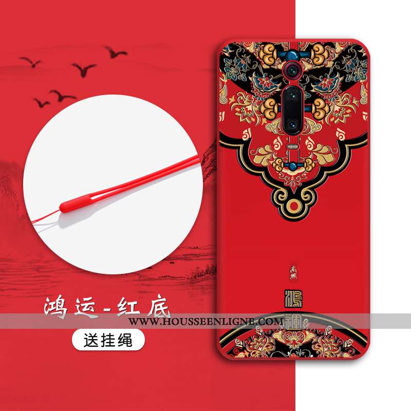 Housse Xiaomi Mi 9t Pro Fluide Doux Protection Téléphone Portable Gaufrage Tout Compris Style Chinoi