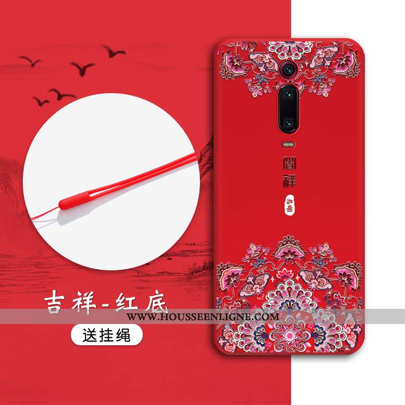 Housse Xiaomi Mi 9t Pro Fluide Doux Protection Téléphone Portable Gaufrage Tout Compris Style Chinoi