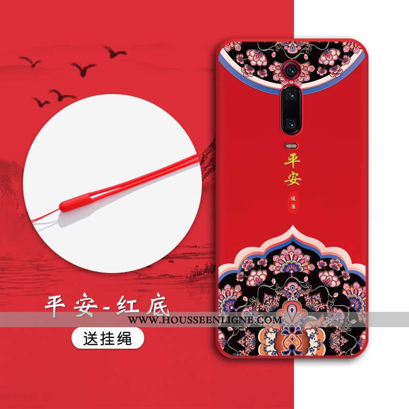 Housse Xiaomi Mi 9t Pro Fluide Doux Protection Téléphone Portable Gaufrage Tout Compris Style Chinoi