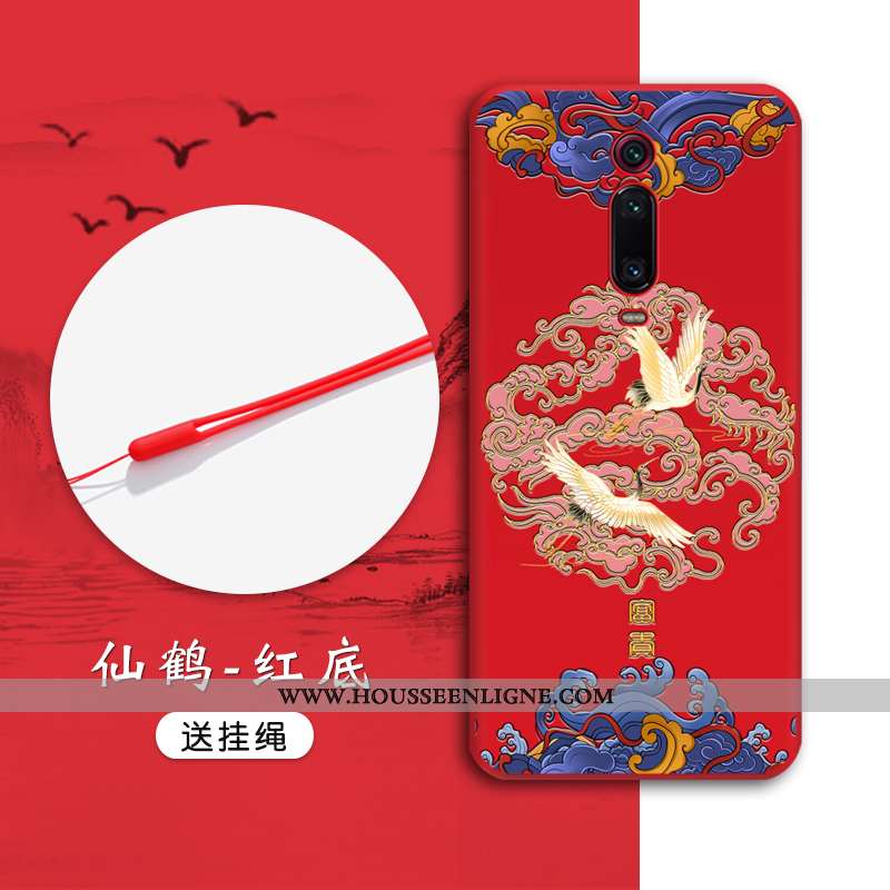 Housse Xiaomi Mi 9t Pro Fluide Doux Protection Téléphone Portable Gaufrage Tout Compris Style Chinoi