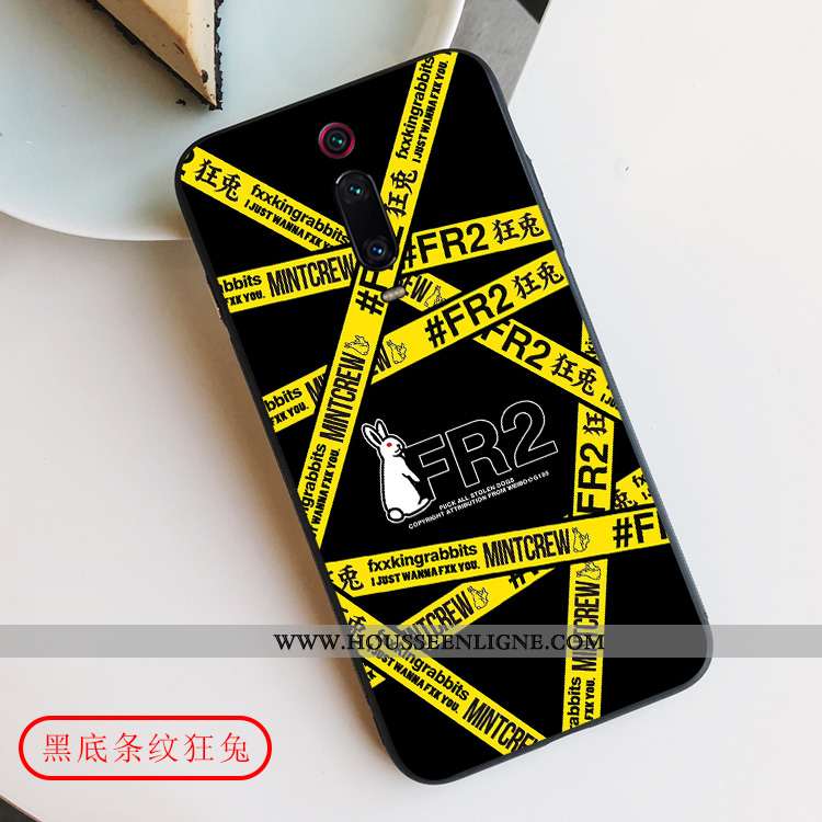 Housse Xiaomi Mi 9t Pro Fluide Doux Silicone Étui Rouge Coque Tendance Amoureux Noir