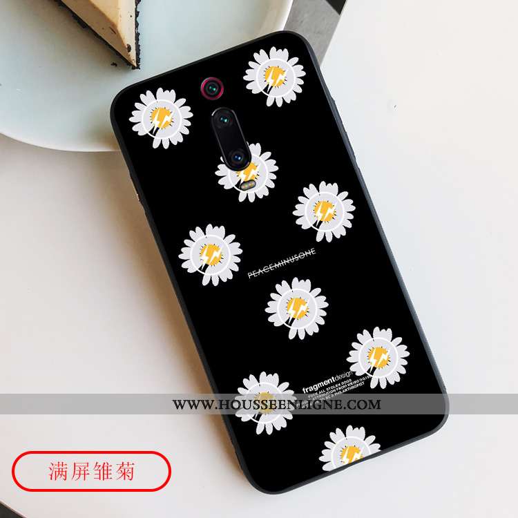 Housse Xiaomi Mi 9t Pro Fluide Doux Silicone Étui Rouge Coque Tendance Amoureux Noir