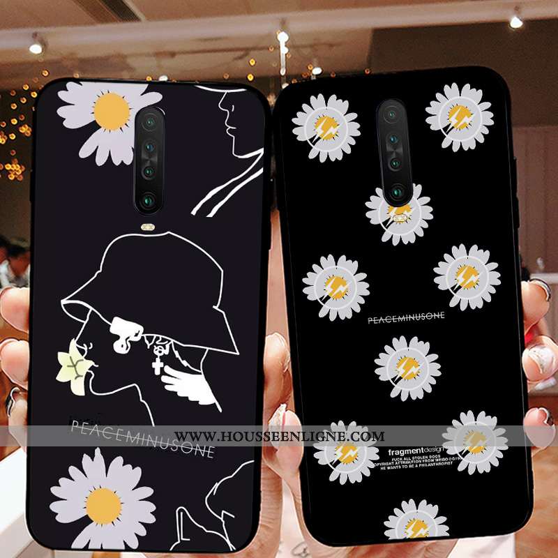 Housse Xiaomi Mi 9t Pro Fluide Doux Silicone Étui Rouge Coque Tendance Amoureux Noir