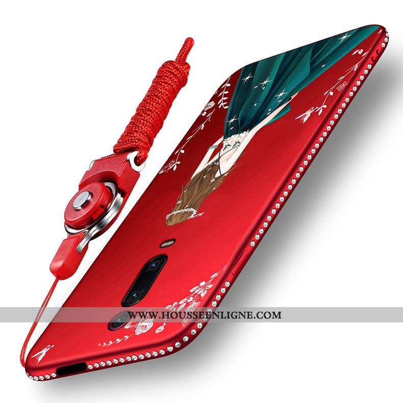 Housse Xiaomi Mi 9t Pro Légère Fluide Doux Grand Incassable Protection Rouge Net Rouge