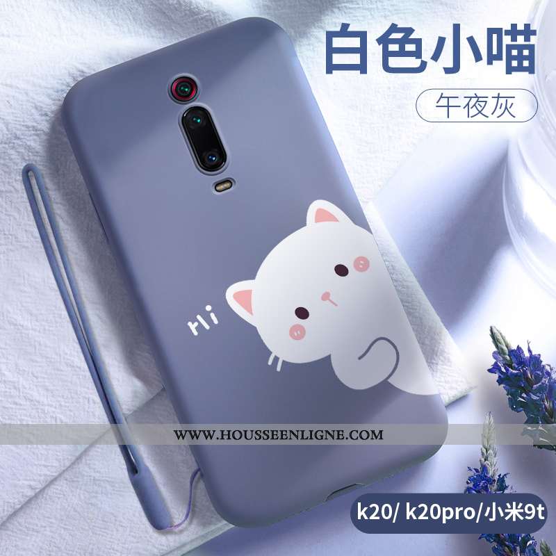 Housse Xiaomi Mi 9t Pro Personnalité Créatif Charmant Silicone Coque Rouge Délavé En Daim Gris