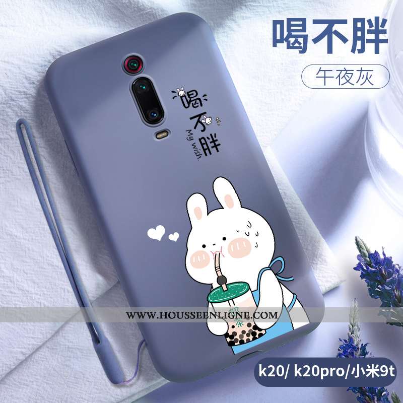 Housse Xiaomi Mi 9t Pro Personnalité Créatif Charmant Silicone Coque Rouge Délavé En Daim Gris