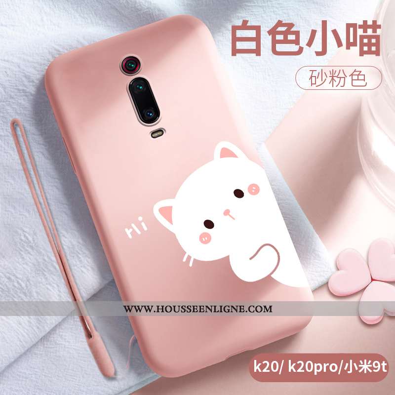 Housse Xiaomi Mi 9t Pro Personnalité Créatif Charmant Silicone Coque Rouge Délavé En Daim Gris
