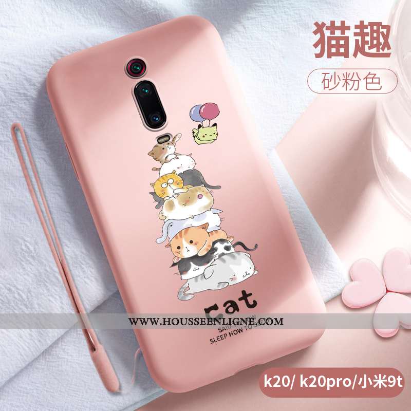 Housse Xiaomi Mi 9t Pro Personnalité Créatif Charmant Silicone Coque Rouge Délavé En Daim Gris