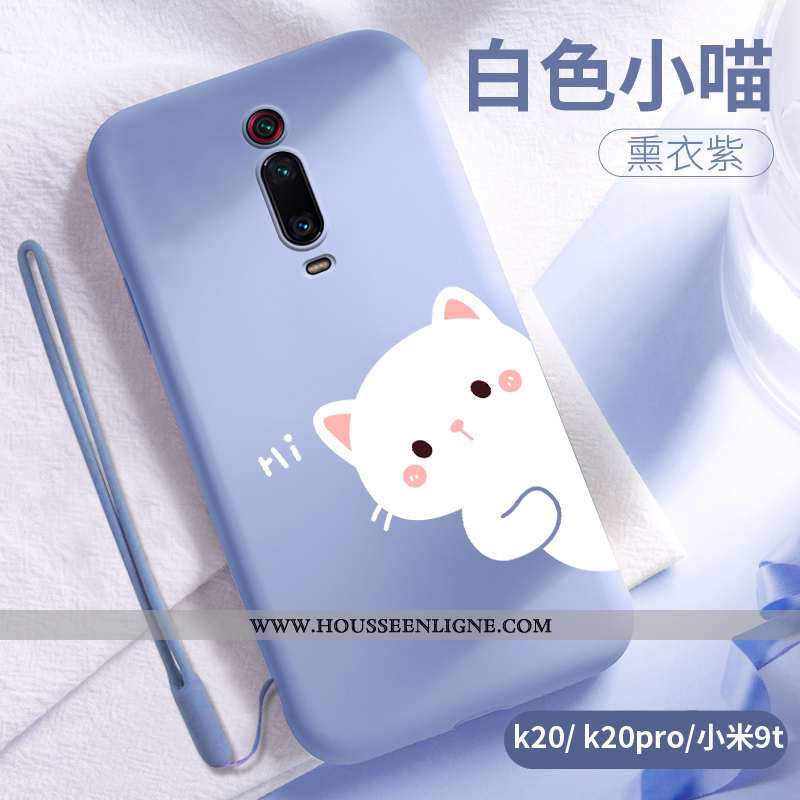 Housse Xiaomi Mi 9t Pro Personnalité Créatif Charmant Silicone Coque Rouge Délavé En Daim Gris