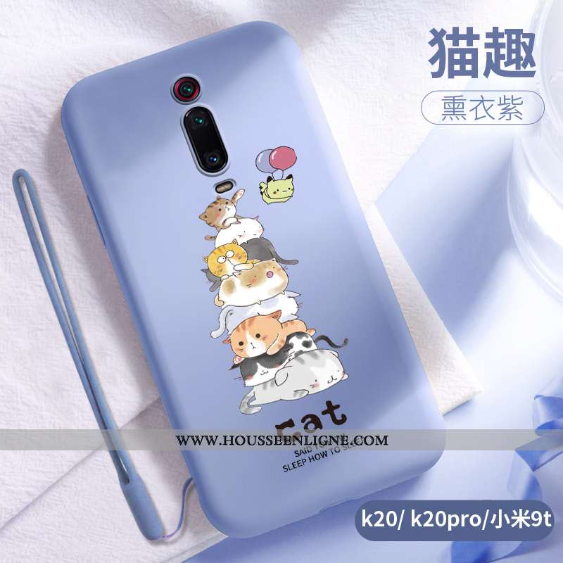 Housse Xiaomi Mi 9t Pro Personnalité Créatif Charmant Silicone Coque Rouge Délavé En Daim Gris