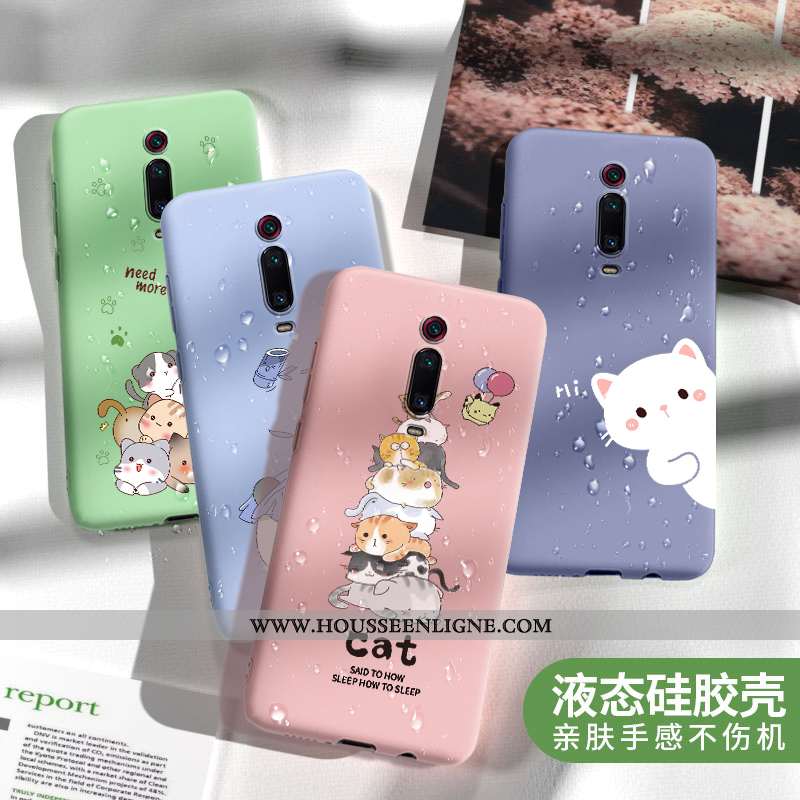 Housse Xiaomi Mi 9t Pro Personnalité Créatif Charmant Silicone Coque Rouge Délavé En Daim Gris