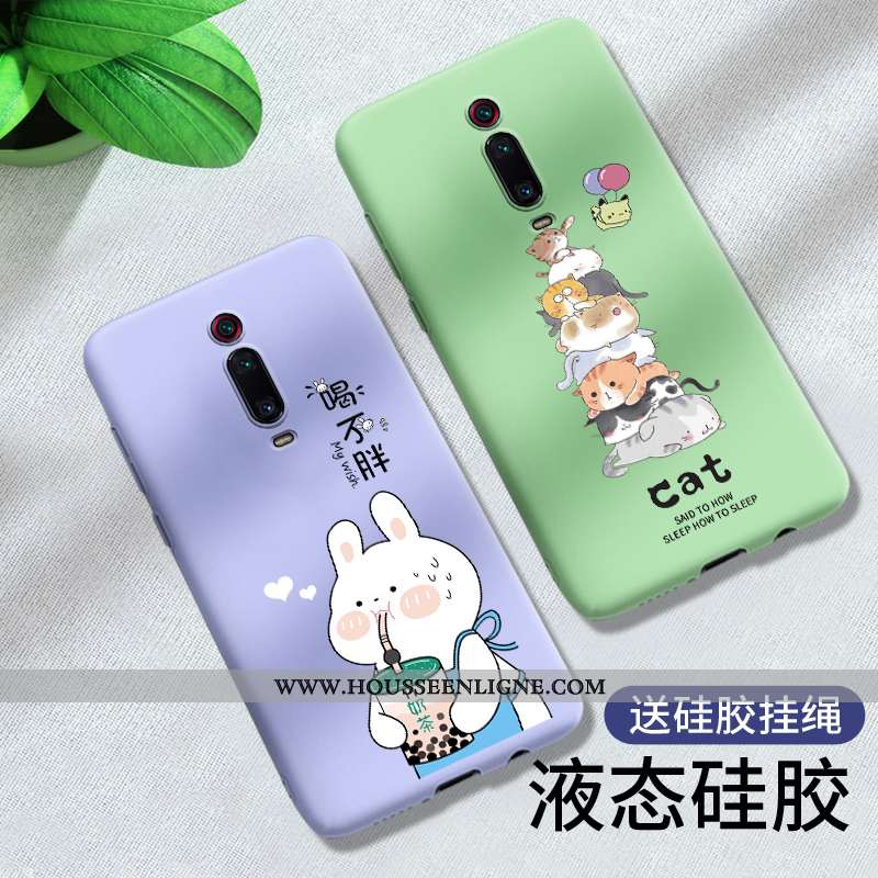 Housse Xiaomi Mi 9t Pro Personnalité Créatif Charmant Silicone Coque Rouge Délavé En Daim Gris