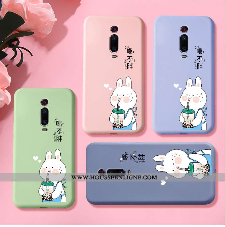 Housse Xiaomi Mi 9t Pro Personnalité Créatif Charmant Silicone Coque Rouge Délavé En Daim Gris