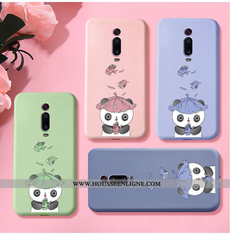 Housse Xiaomi Mi 9t Pro Personnalité Créatif Charmant Silicone Coque Rouge Délavé En Daim Gris