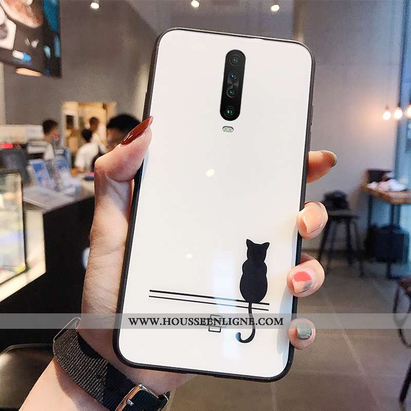Housse Xiaomi Mi 9t Pro Personnalité Créatif Simple Incassable Dessin Animé Verre Protection Blanche