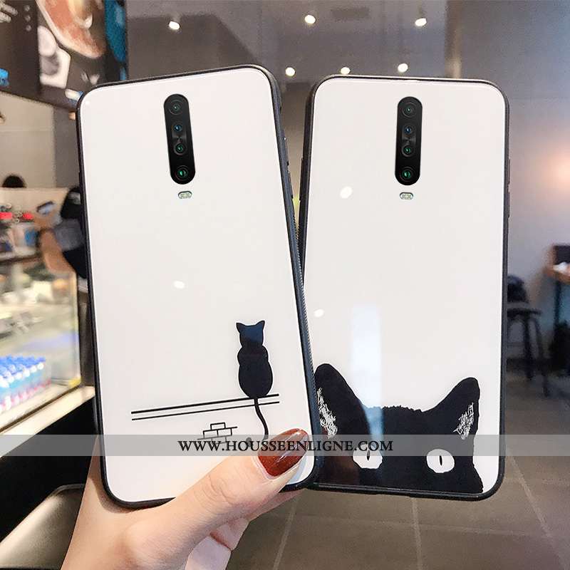 Housse Xiaomi Mi 9t Pro Personnalité Créatif Simple Incassable Dessin Animé Verre Protection Blanche