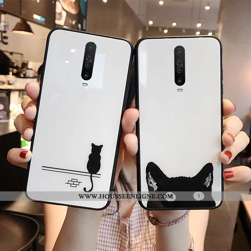 Housse Xiaomi Mi 9t Pro Personnalité Créatif Simple Incassable Dessin Animé Verre Protection Blanche