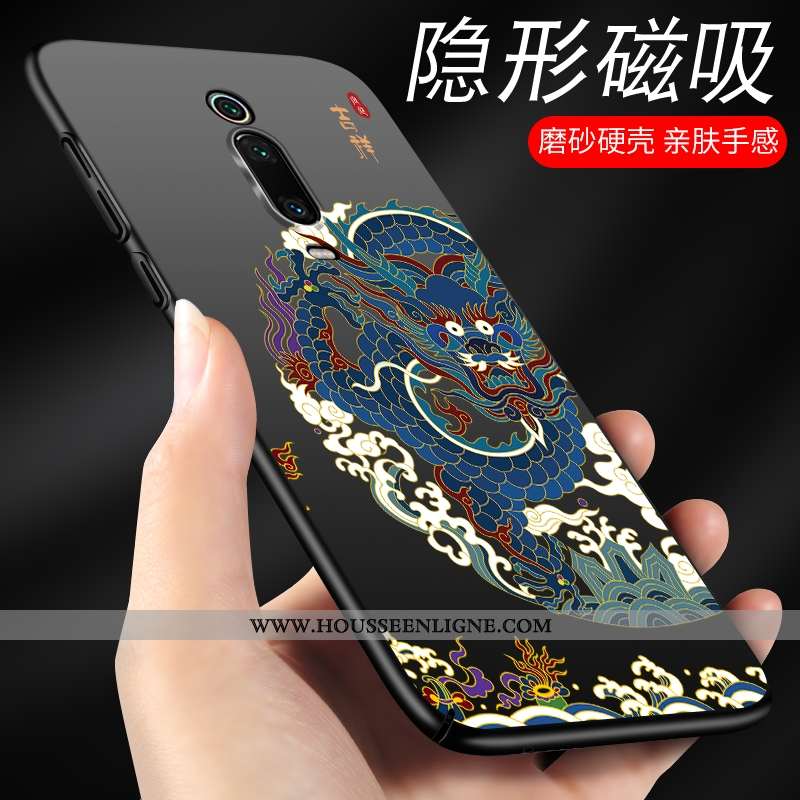 Housse Xiaomi Mi 9t Pro Silicone Protection Légère Bleu Rouge Délavé En Daim Style Chinois