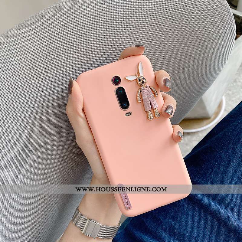 Housse Xiaomi Mi 9t Pro Silicone Protection Téléphone Portable Coque Étui Fluide Doux Rouge Rose