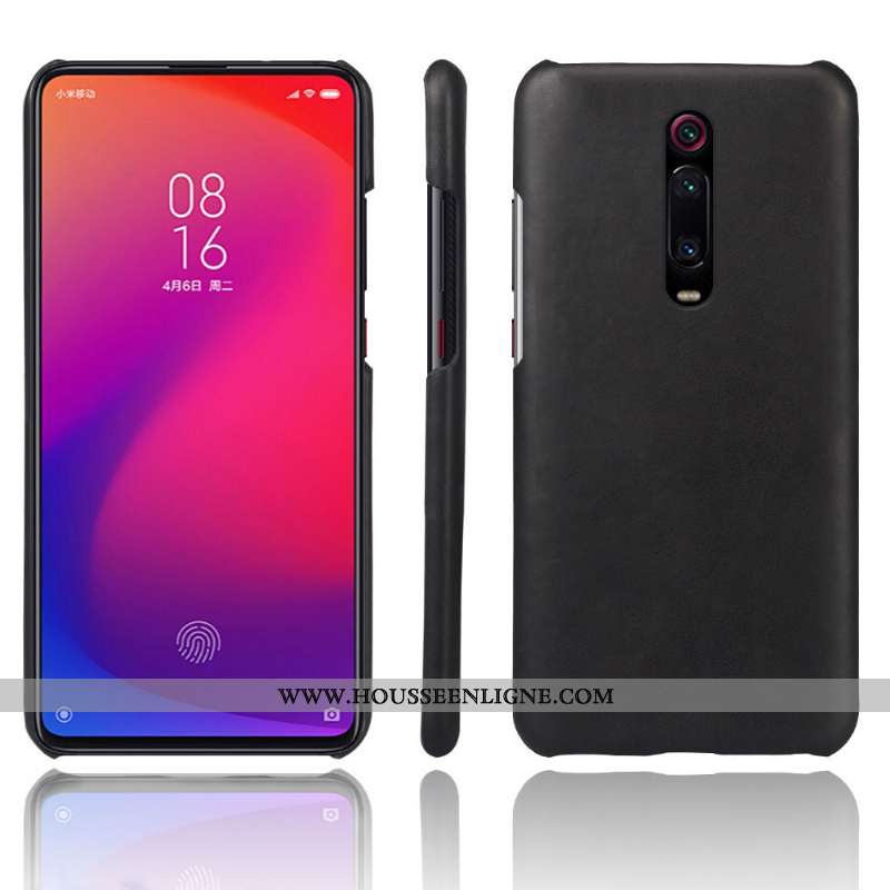 Housse Xiaomi Mi 9t Pro Vintage Cuir Coque Difficile Téléphone Portable Rouge Étui Marron