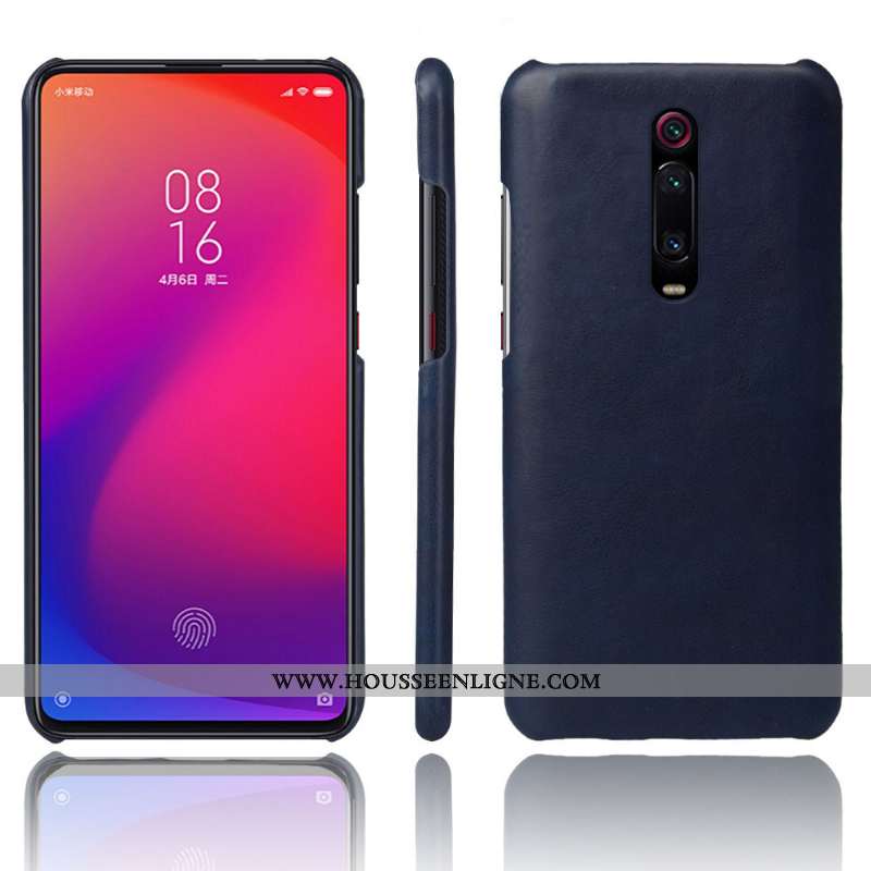 Housse Xiaomi Mi 9t Pro Vintage Cuir Coque Difficile Téléphone Portable Rouge Étui Marron
