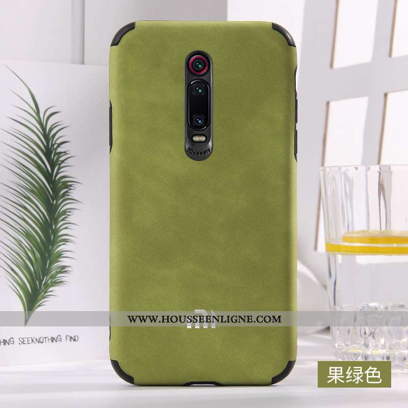 Housse Xiaomi Mi 9t Protection Cuir Mode Bleu Incassable Bordure Amoureux