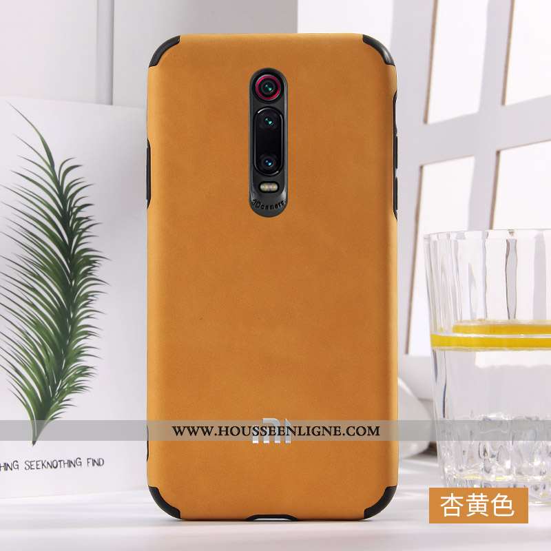 Housse Xiaomi Mi 9t Protection Cuir Mode Bleu Incassable Bordure Amoureux