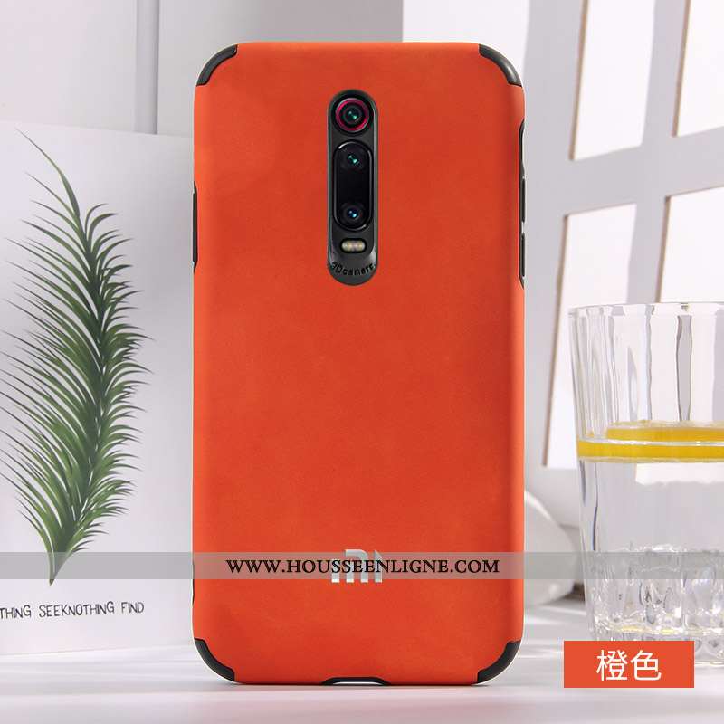 Housse Xiaomi Mi 9t Protection Cuir Mode Bleu Incassable Bordure Amoureux