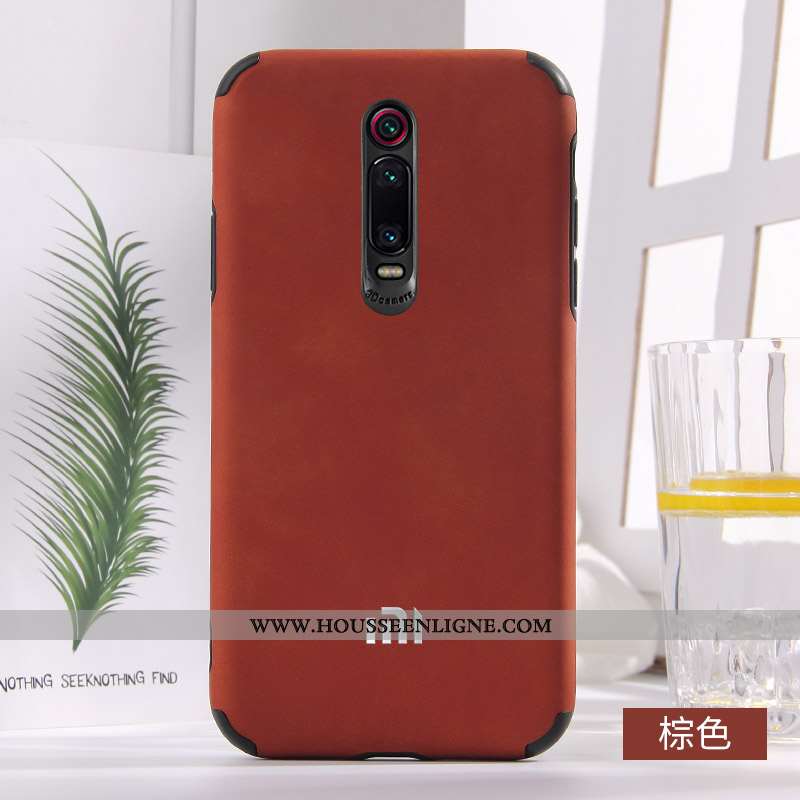 Housse Xiaomi Mi 9t Protection Cuir Mode Bleu Incassable Bordure Amoureux