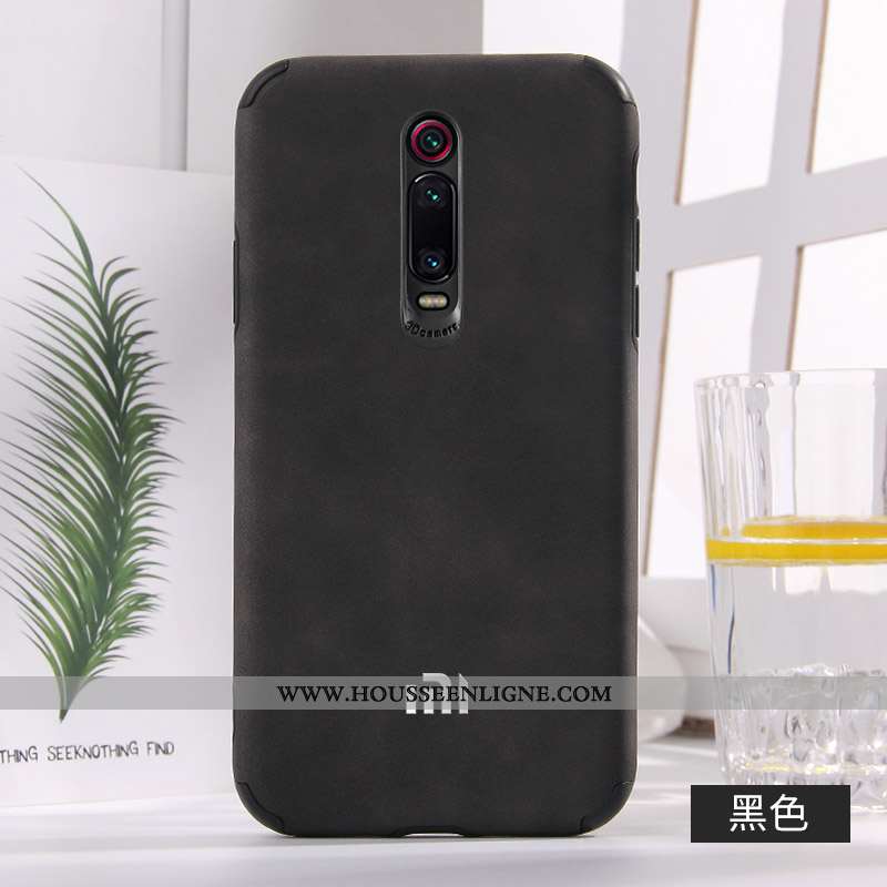 Housse Xiaomi Mi 9t Protection Cuir Mode Bleu Incassable Bordure Amoureux