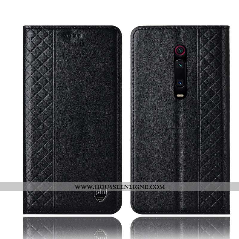 Housse Xiaomi Mi 9t Protection Cuir Véritable Incassable Jeunesse Jaune Étui Petit