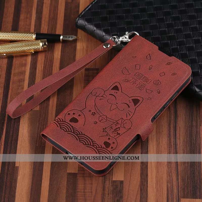 Housse Xiaomi Mi 9t Protection Personnalité Clamshell Incassable Vintage Simple Tout Compris Marron