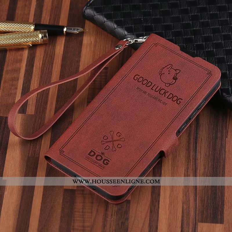 Housse Xiaomi Mi 9t Protection Personnalité Clamshell Incassable Vintage Simple Tout Compris Marron