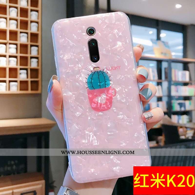 Housse Xiaomi Mi 9t Tendance Légère Petit Modèle Fleurie Étui Ultra Tout Compris Rose