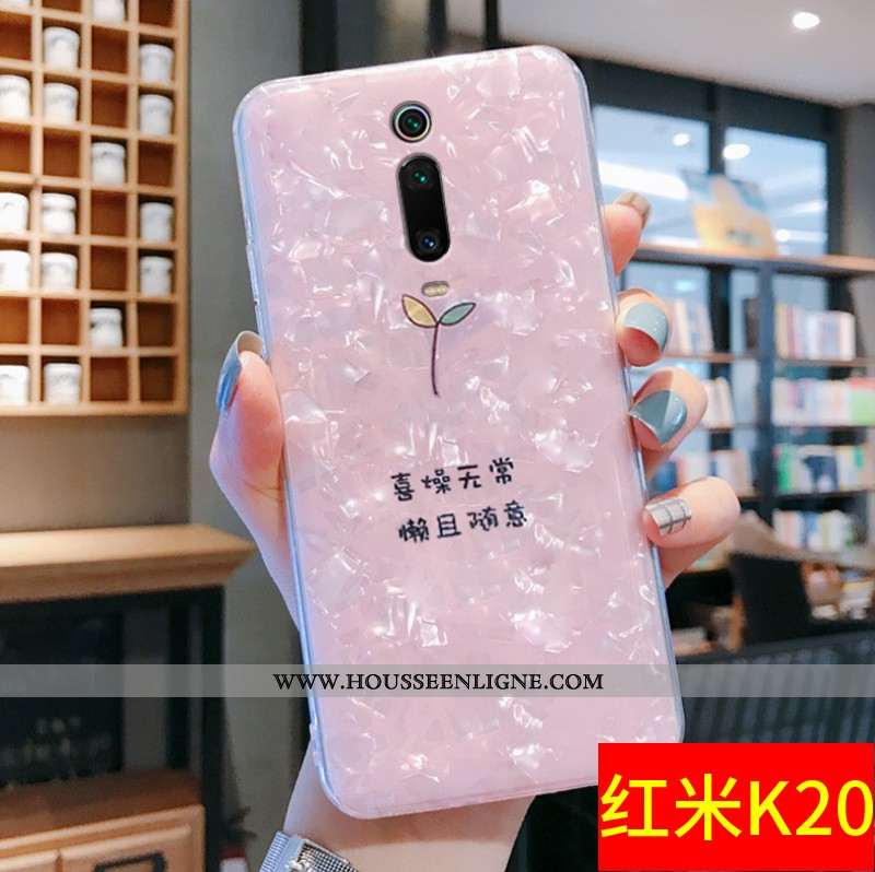Housse Xiaomi Mi 9t Tendance Légère Petit Modèle Fleurie Étui Ultra Tout Compris Rose
