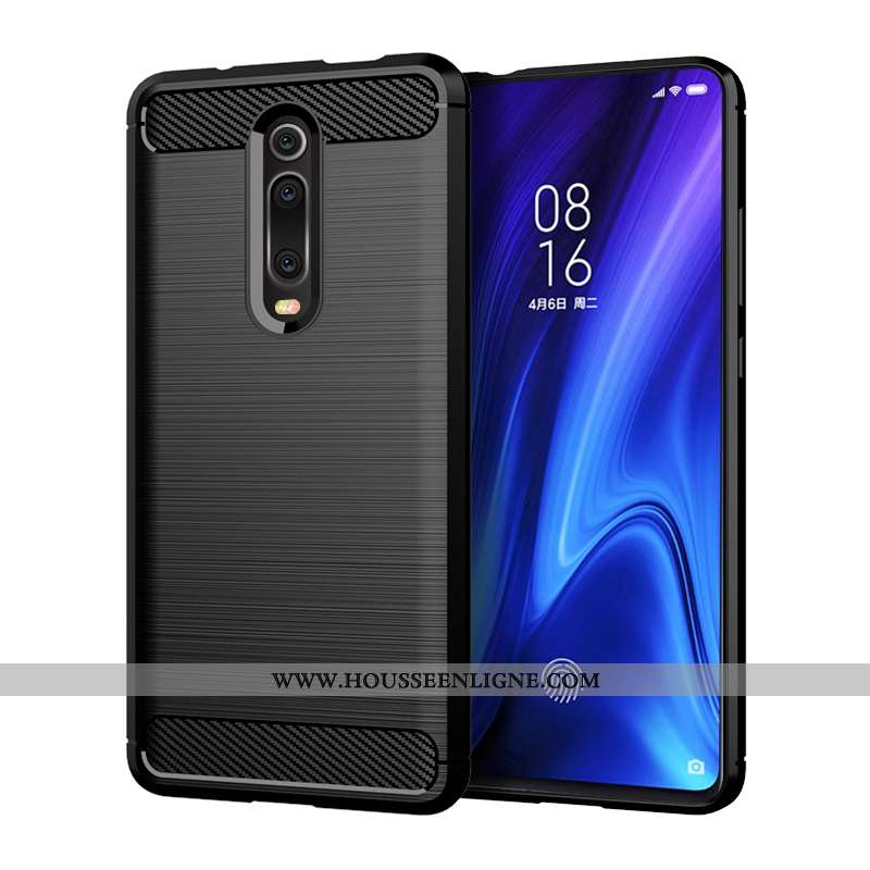 Housse Xiaomi Mi 9t Tendance Silicone Personnalité Protection Noir Rouge Incassable