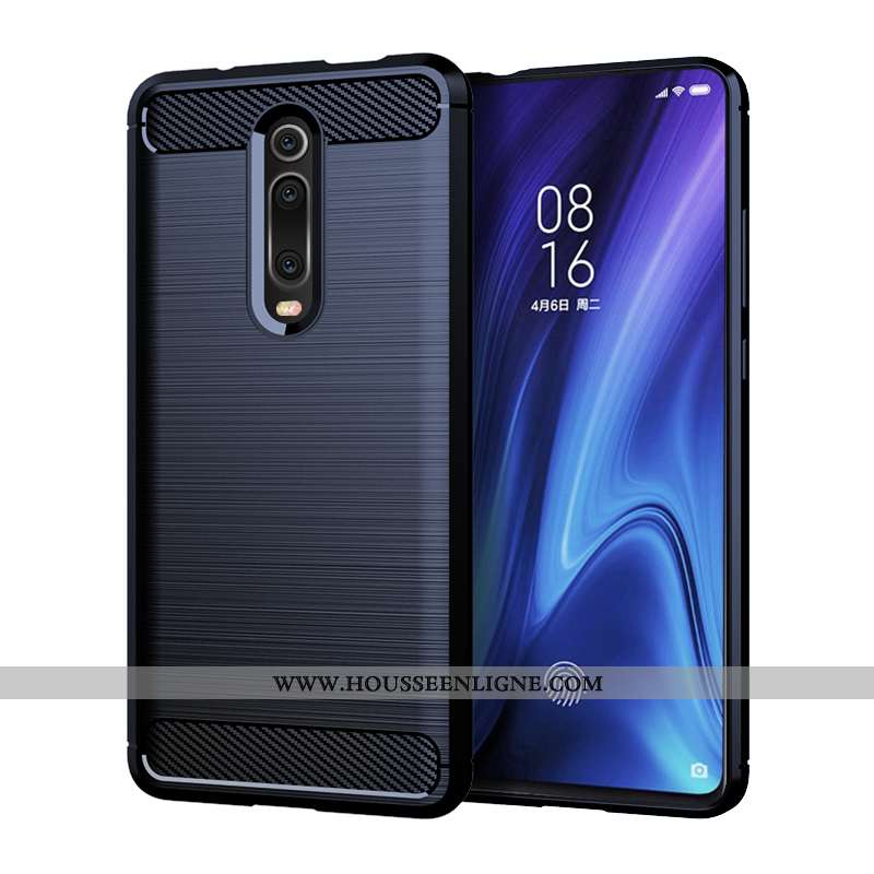 Housse Xiaomi Mi 9t Tendance Silicone Personnalité Protection Noir Rouge Incassable