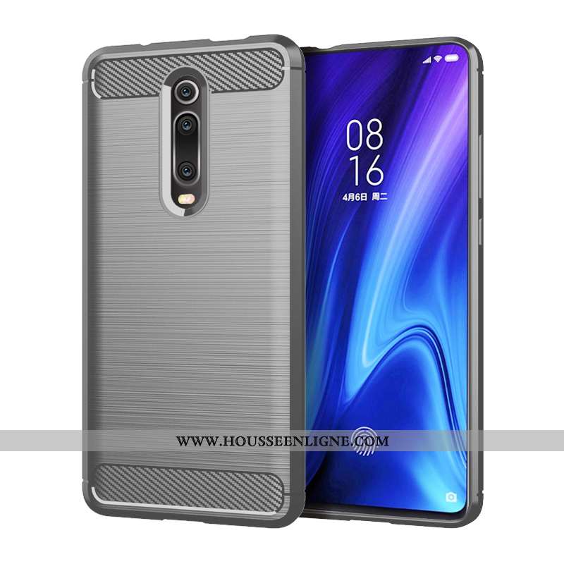 Housse Xiaomi Mi 9t Tendance Silicone Personnalité Protection Noir Rouge Incassable