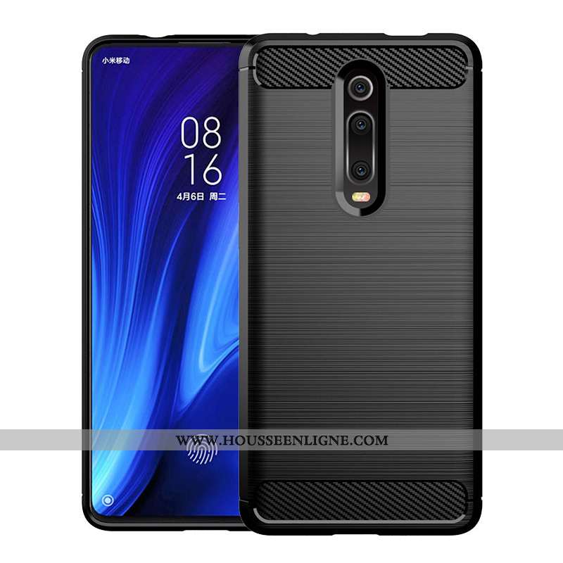 Housse Xiaomi Mi 9t Tendance Silicone Personnalité Protection Noir Rouge Incassable
