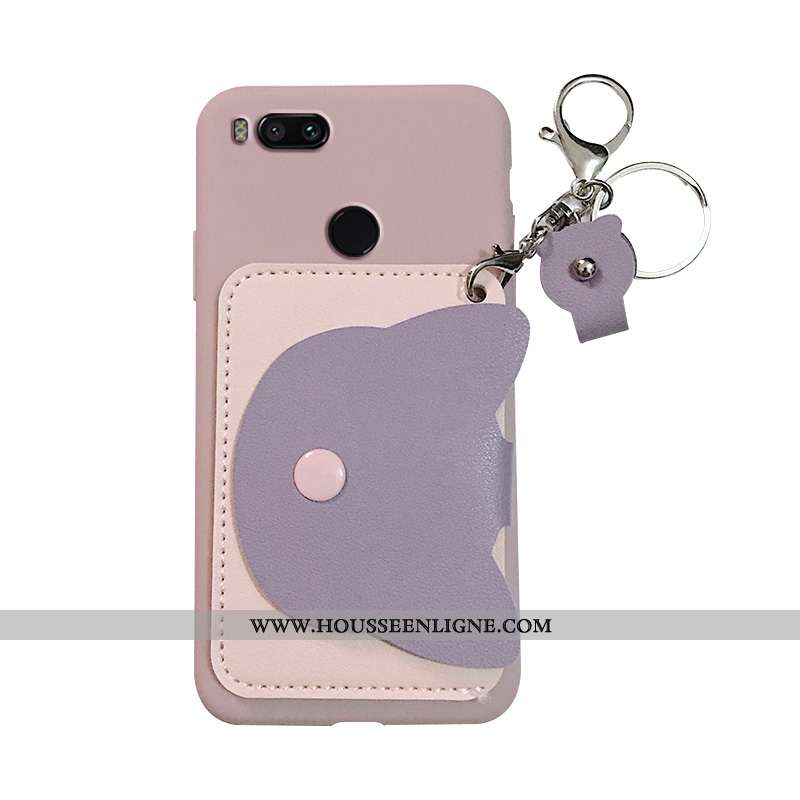 Housse Xiaomi Mi A1 Créatif Portefeuille Petit Téléphone Portable Tout Compris Fluide Doux Étui Rose