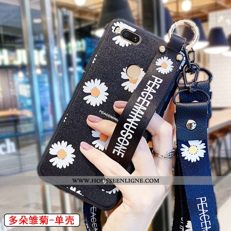 Housse Xiaomi Mi A1 Délavé En Daim Personnalité Fluide Doux Rose Petit Mode Téléphone Portable